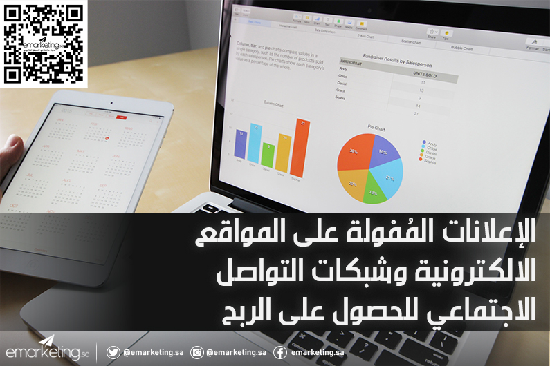 الإعلانات المُمْولة على المواقع الالكترونية وشبكات التواصل الاجتماعي للحصول على الربح